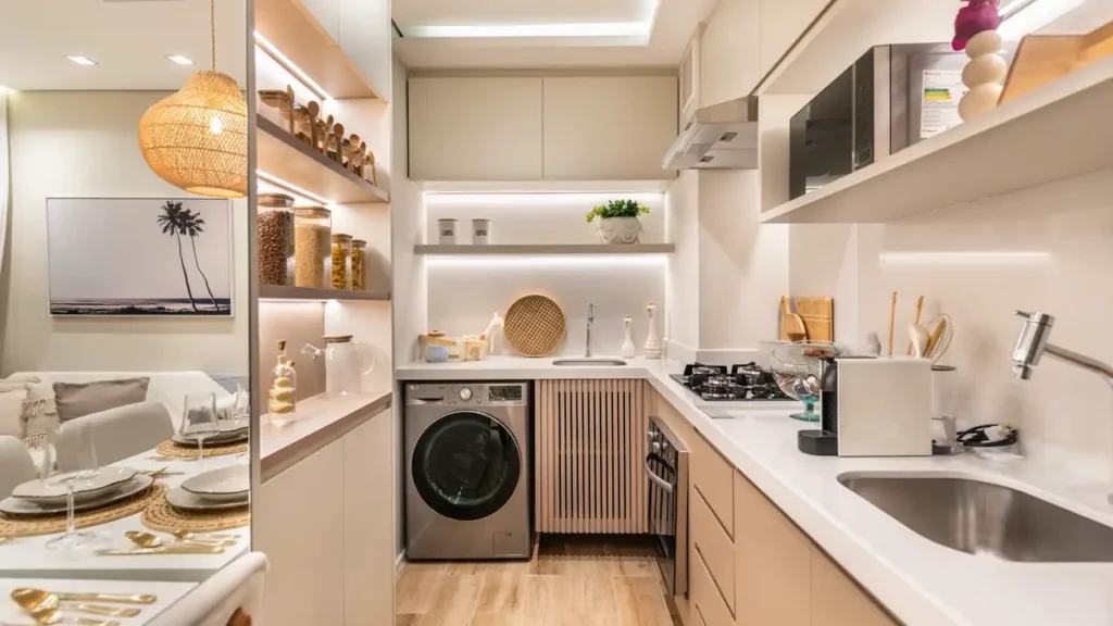 Em construção Santo Amaro: Cozinha Vibra Estação Adolfo Pinheiro, 1 quartos 24m²