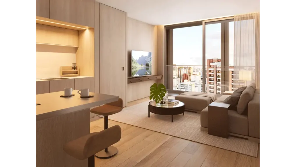 Living Ritmo Itaim Itaim Bibi — 1-2 quartos 53-114m², Concreto Construtora