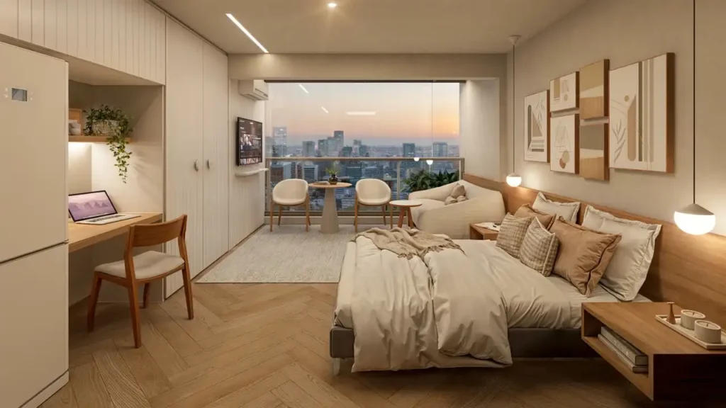 Pronto novo Aclimação: Dormitório Ap One - Residencial, 1 quartos 27-30m²