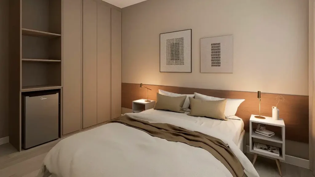 Em construção Moema: Dormitório Stay Moema by Helbor - NR, 1 quartos 34-38m²
