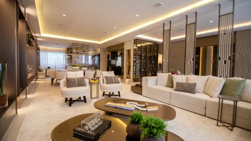 Splend Moema Moema, São Paulo — Living, apartamento 4 quartos 258m²