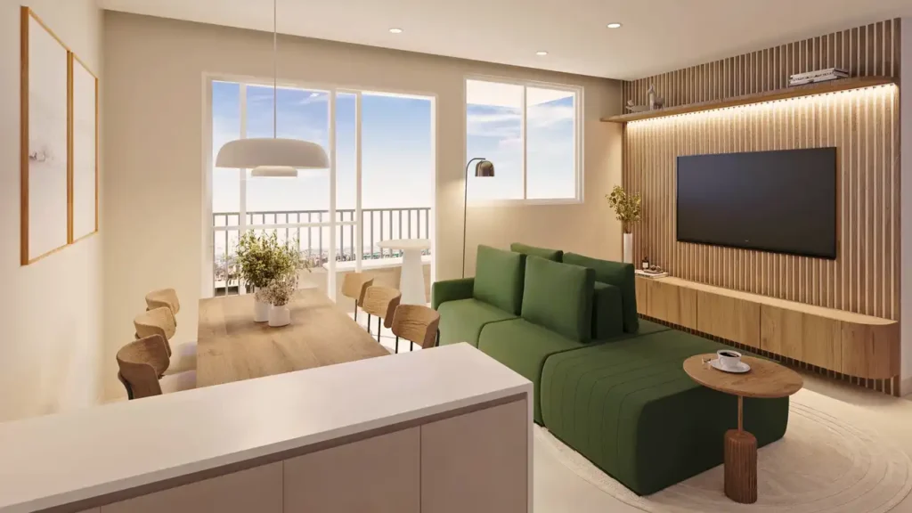 Apartamento 2 quartos Saúde — Living do Domus Jardim da Saúde