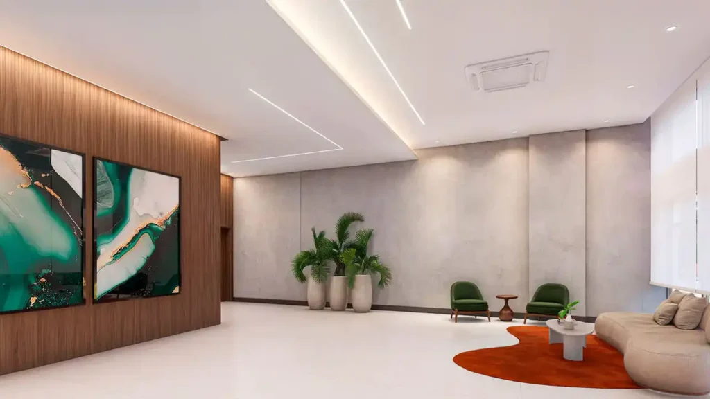 Em construção Brooklin Novo: Hall Skyline, 3 quartos 130-131m²