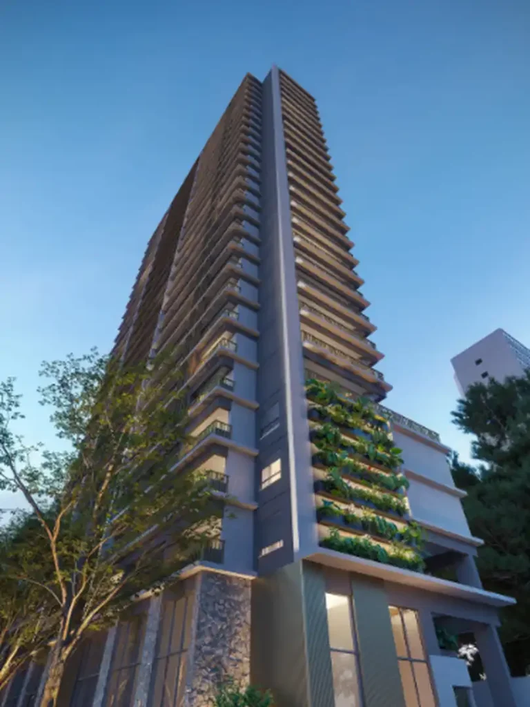 Fachada Brisea Moema - NR — apartamento 1 quartos, Em construção em Moema