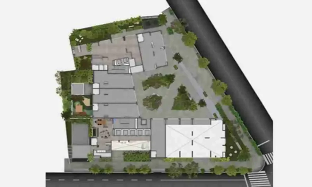 Implantação condomínio Ibirapuera Studios by Kaslik — 1 quartos em Vila Mariana