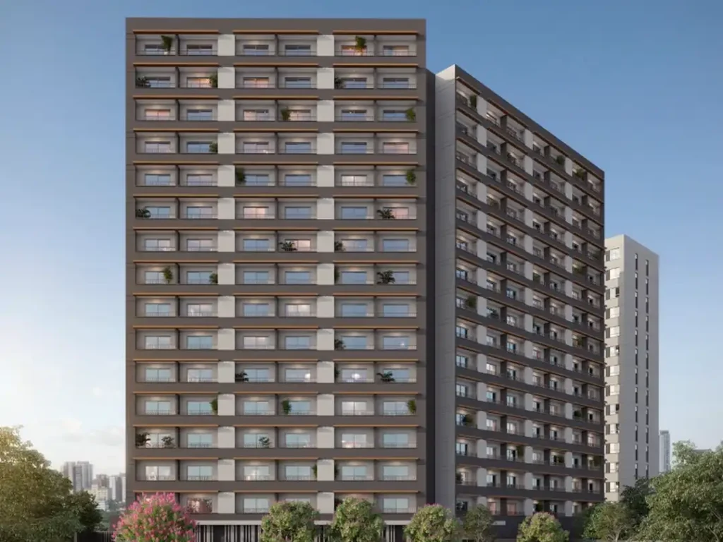 Fachada New Time - Fase 1 — apartamento 1 quartos, Em construção em Vila Mariana