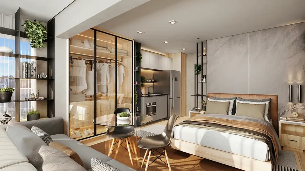 Apartamento 1 quartos Vila Buarque — Dormitório do Galleria SP - NR
