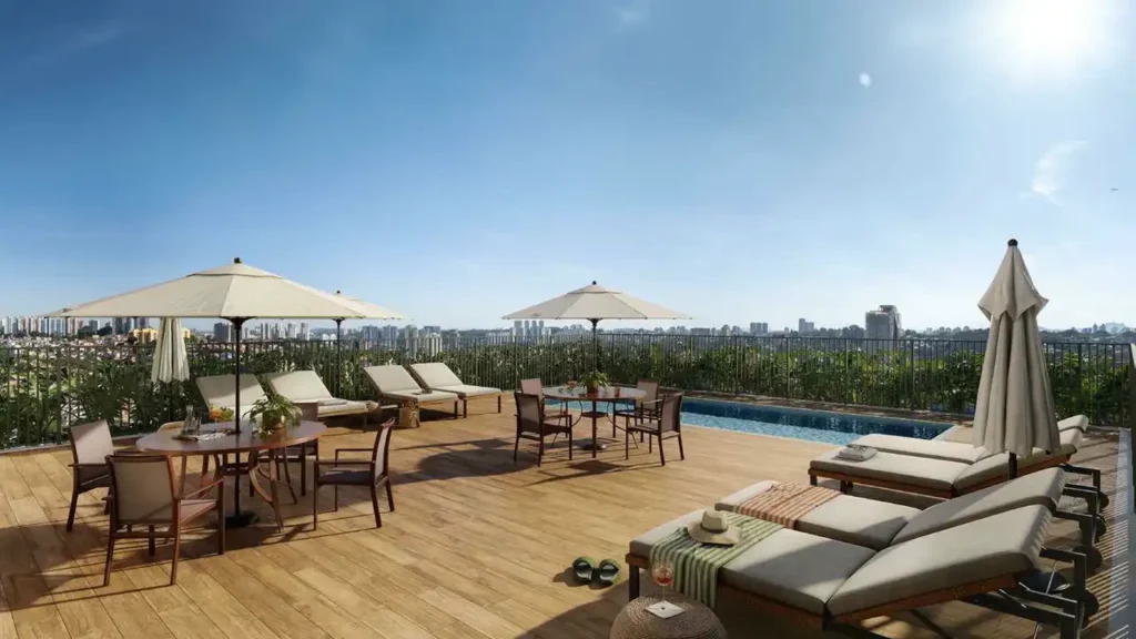 Rooftop Vista Jardim Guedala - Studios — apartamento 1 quartos, Em construção em Jardim Guedala