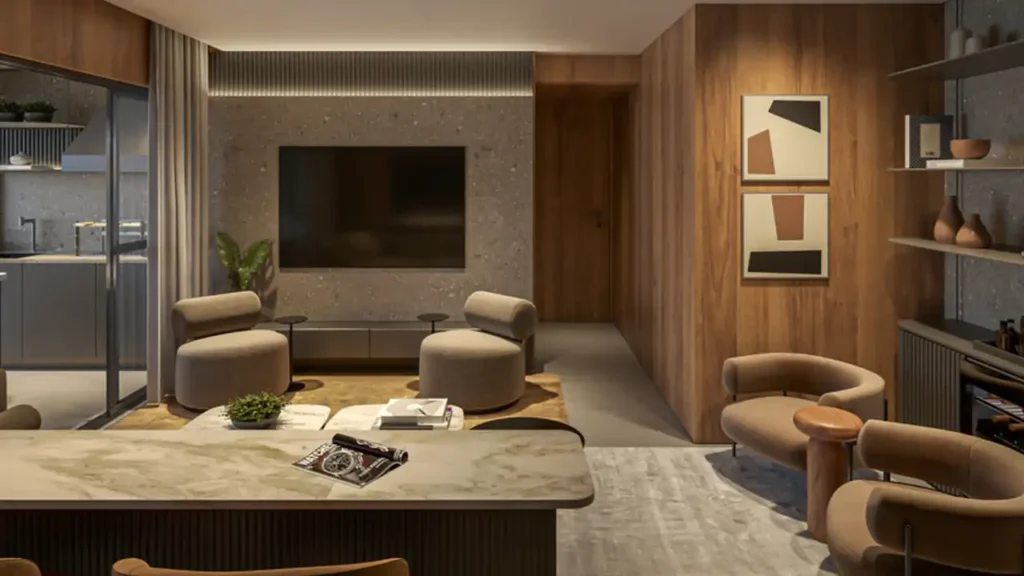 Vértice Butantã Residences by Diálogo Butantã, São Paulo — Living, apartamento 2-3 quartos 39-120m²