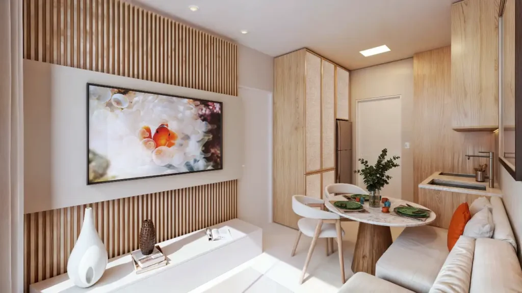 Living — Elegancy Vila Mariana (QS2 Engenharia), 1-2 quartos em Vila Mariana