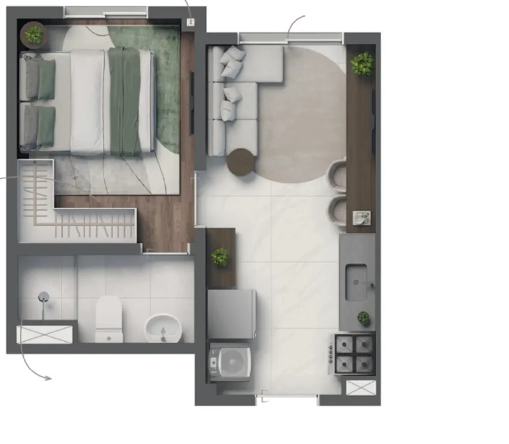Apartamento 1 quartos 33m² em Santo Amaro — planta Vivaz Selection Santo Amaro - Fase 1