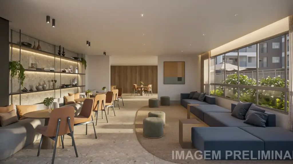 Vértice Butantã Smart Spaces by Diálogo Butantã, São Paulo — Lounge, apartamento 1 quartos 24-28m²