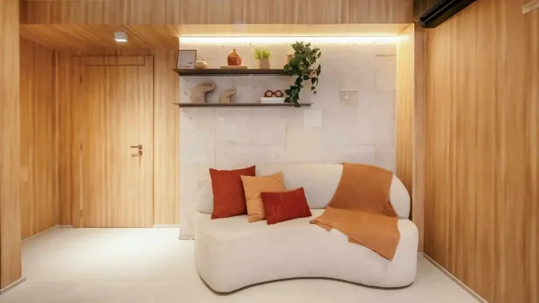 Apartamento 1-3 quartos Campo Belo — Living do Raízes Premium Campo Belo