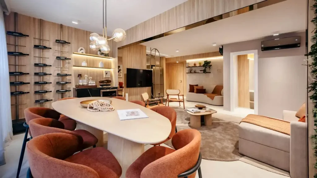 Living — Raízes Premium Campo Belo (Mitre Realty), 1-3 quartos em Campo Belo