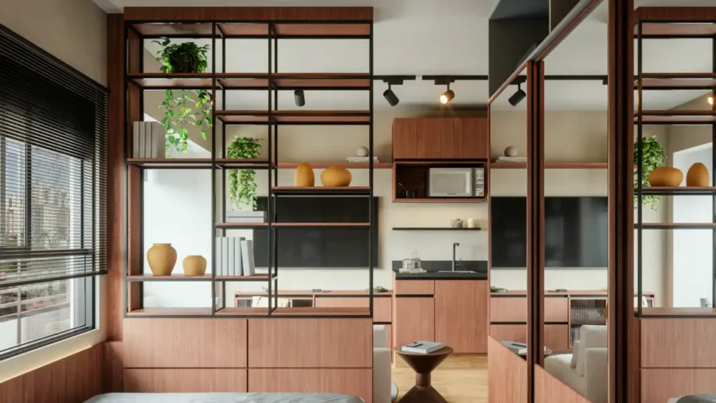 Zenion Vila Olímpia, São Paulo — Living, apartamento 1 quartos 28-32m²