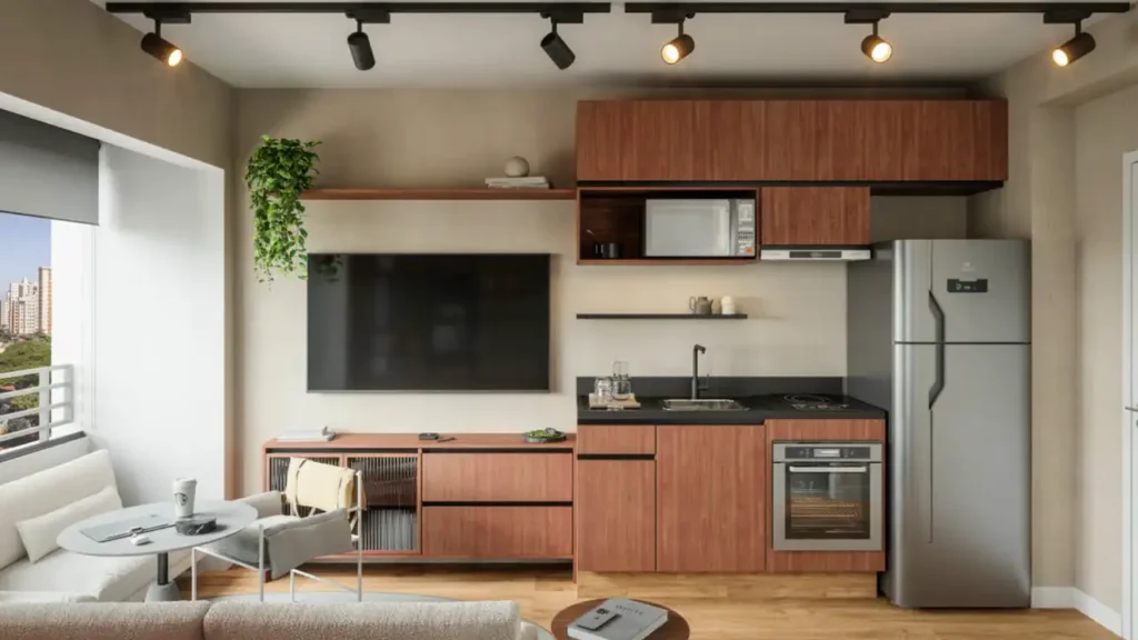 Em construção Vila Olímpia: Cozinha Zenion, 1 quartos 28-32m²