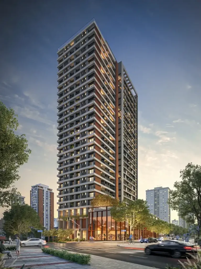 Fachada Alameda 45 — apartamento 1-2 quartos, Em construção em Vila Mariana