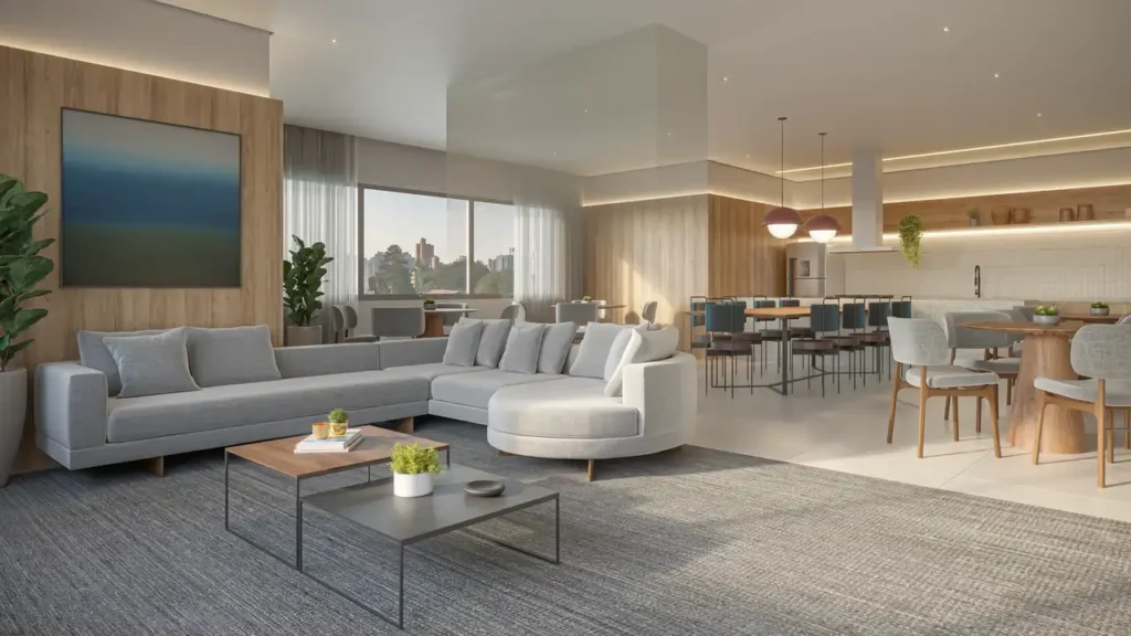 Apartamento 1 quartos Ipiranga — Salão de festas do Landmark Santa Cruz by Diálogo Smart Spaces