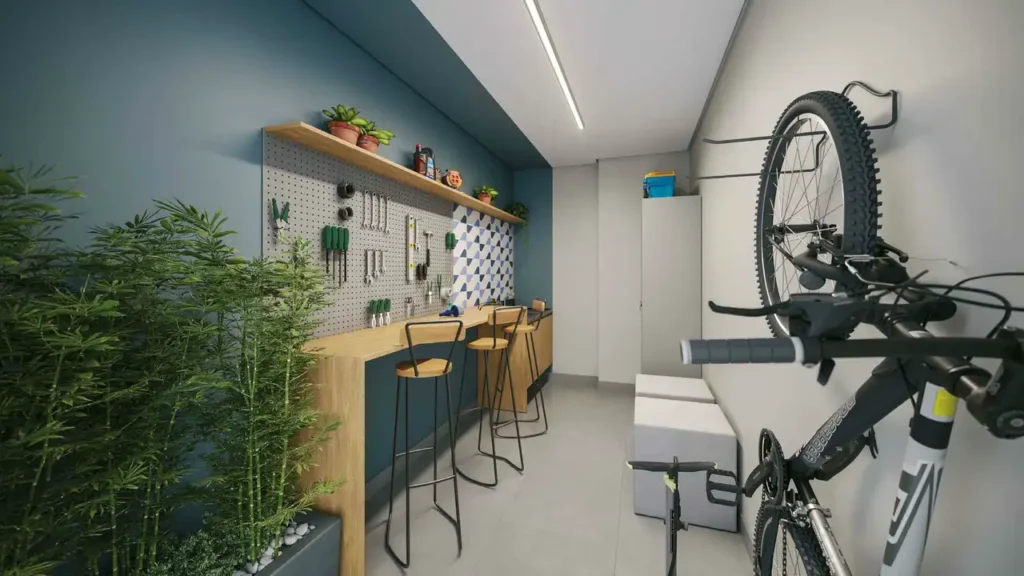 Lançamento Vila Anastácio: Bicicletário Mérito Lapa, 2 quartos 37-38m²