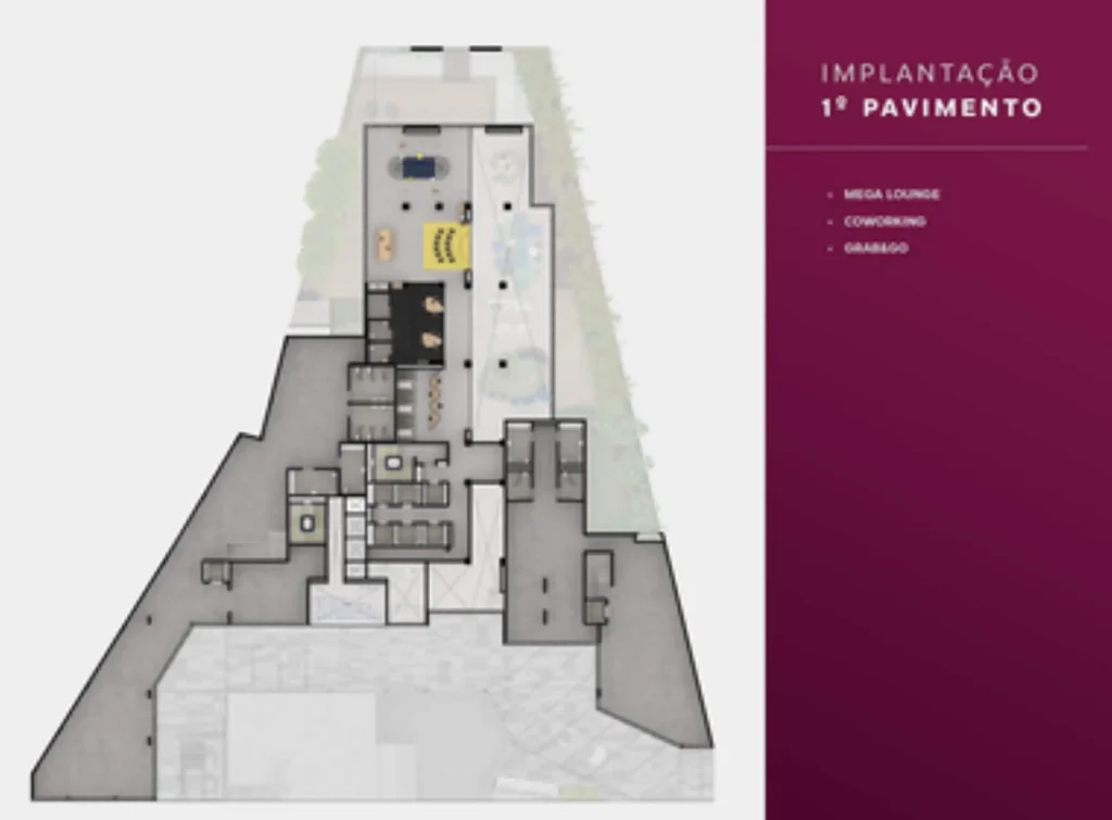 Implantação 01 condomínio ON Paulista - NR — 1 quartos em Vila Mariana