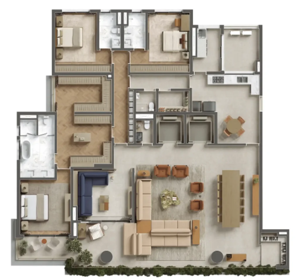 Apartamento 3 quartos 300m² em Paraíso — planta Eterno Alma Brasileira - Breve Lançamento
