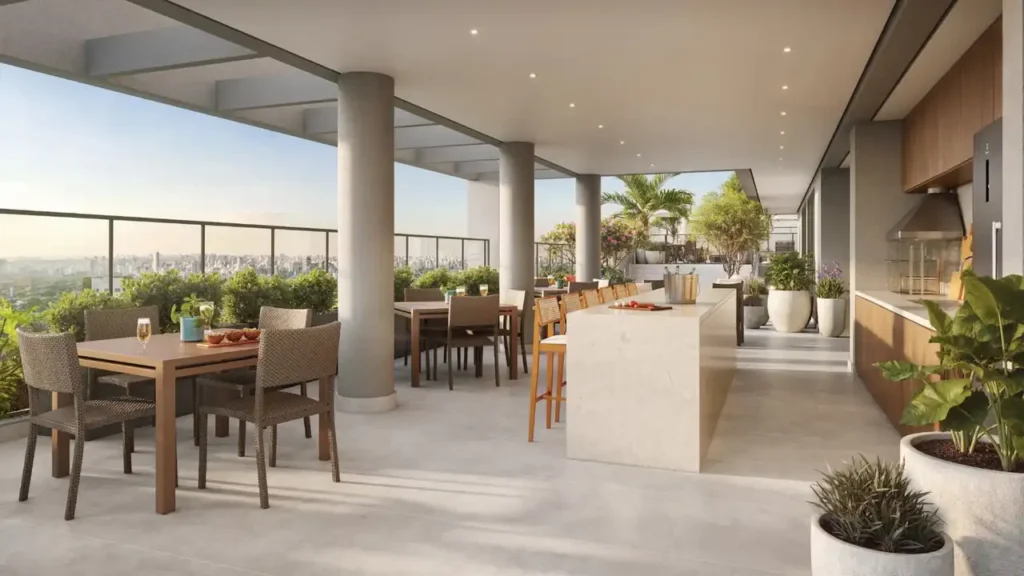 Pilarys Jardim Guedala (Cambur Construtora): Churrasqueira no rooftop — 1 quartos em Jardim Guedala, São Paulo