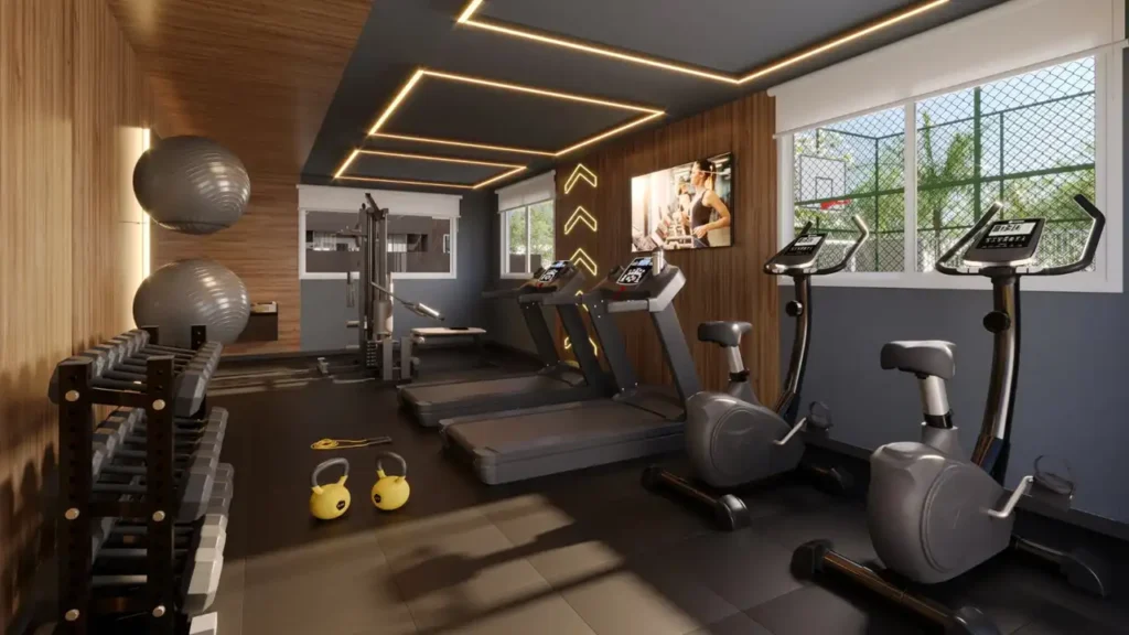 150 fitness Equale Condomínio Clube Socorro — 2 quartos 34-47m², Riva SP