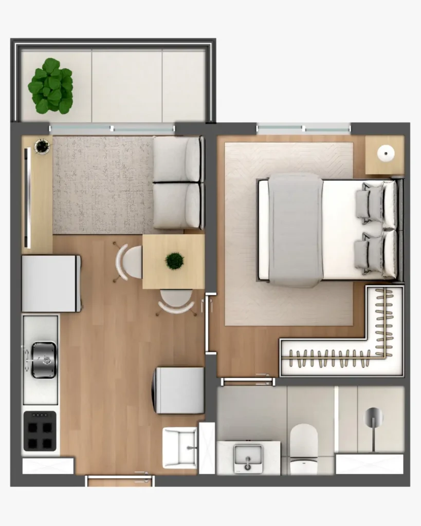 Apartamento 1 quartos 88m² em Butantã — planta Parque Cândia - Breve Lançamento
