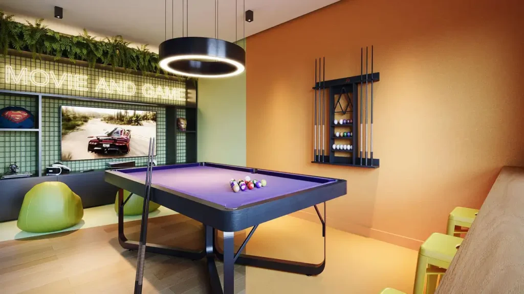 Point Butantã - Residencial Butantã, São Paulo — Sala de jogos, apartamento 1 quartos 23-24m²