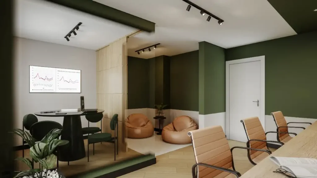 Em construção City América: Sala de reuniões 360º Park View, 2 quartos 37-46m²