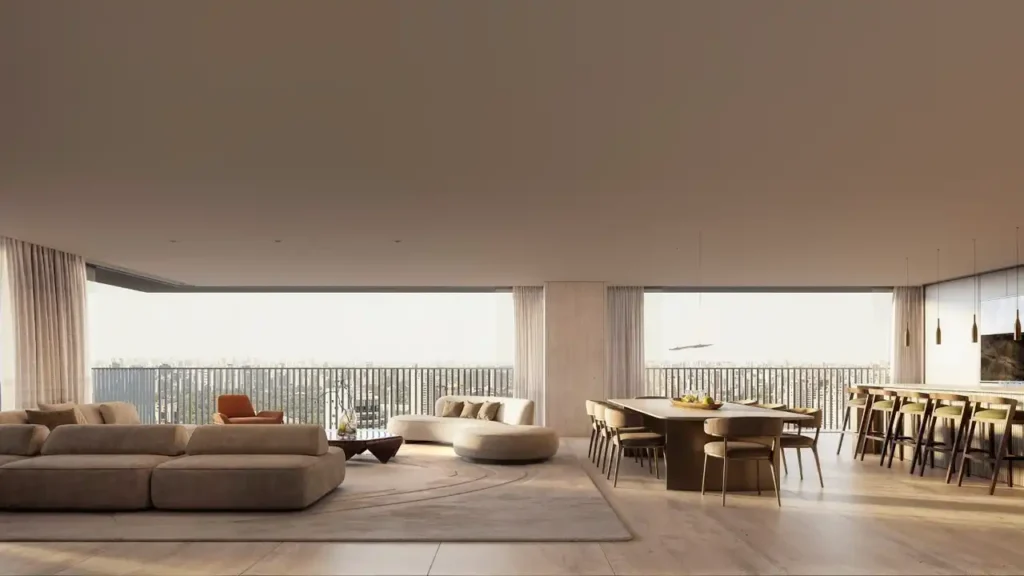 Living Porto Paraíso Paraíso — 3-4 quartos 180-361m², AMY Engenharia