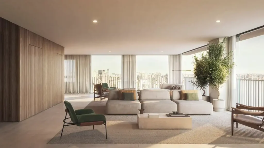 Em construção Paraíso: Living Porto Paraíso, 3-4 quartos 180-361m²