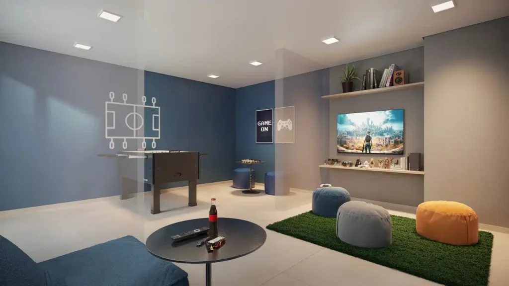 Em construção Vila Ema: Sala de jogos Plano&Vila Ema, 1-2 quartos 26-38m²