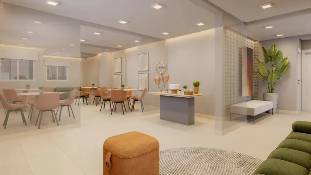 Mundo Park Alvorada Campo Grande, São Paulo — Salão de festas, apartamento 1-2 quartos 27-34m²