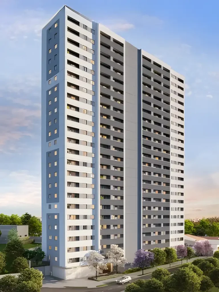 Fachada Line Praça da Árvore Saúde — 1-2 quartos 31-40m², Emccamp SP