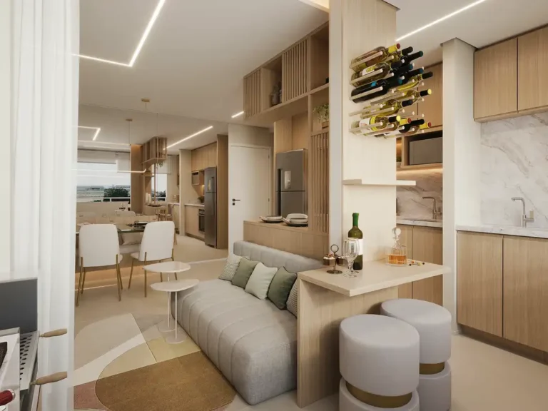 Vision Penha (Emccamp SP): Varanda para sala e área de serviços — 2 quartos em Penha de França, São Paulo