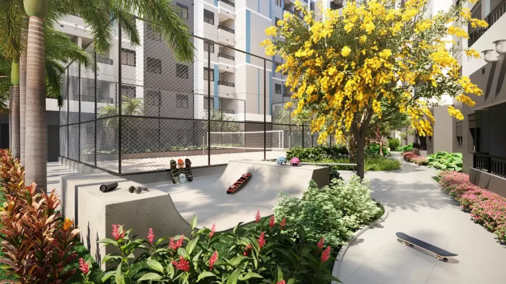 Pista de skate Vinx Jurubatuba Home Resort - Fase 1 — apartamento 2 quartos, Em construção em Jurubatuba