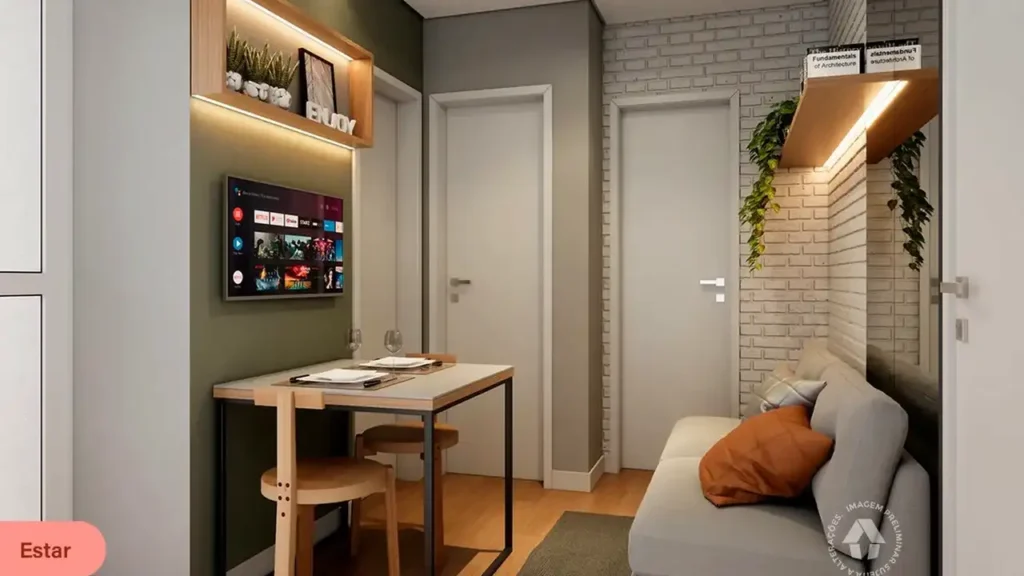 Metrocasa Prime Vila Ema - Fase 1 Vila Ema, São Paulo — Living, apartamento 1 quartos 27-28m²