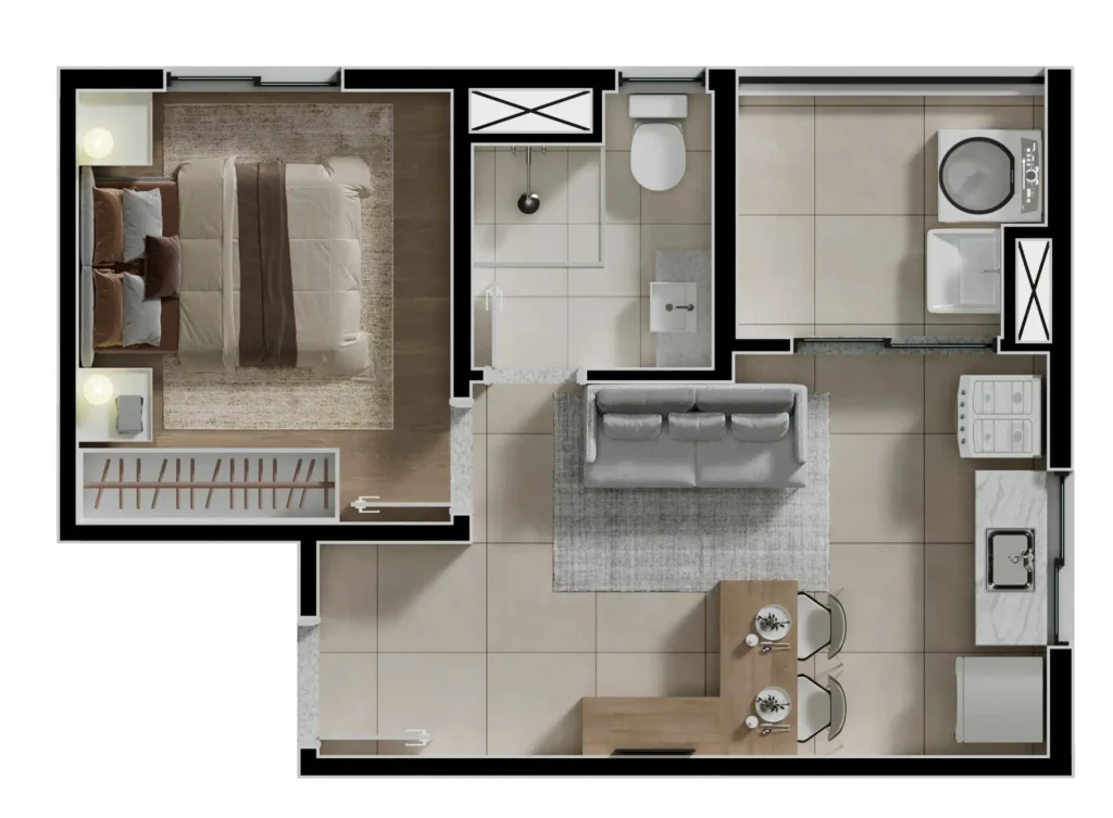 Apartamento 1 quartos 79m² em Alto da Boa Vista — planta LED Alto da Boa Vista - Breve Lançamento