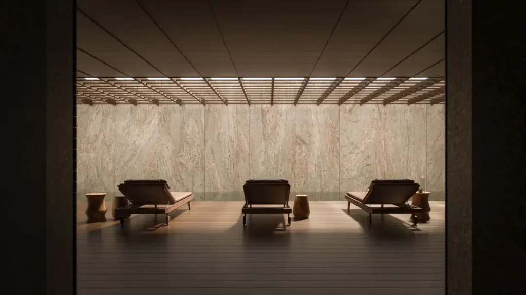 Lançamento Jardins: Piscina coberta CLARA por Bernardes Arquitetura, 4 quartos 307-504m²
