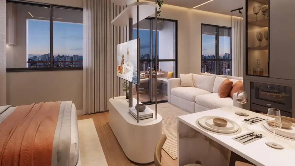 Arch Consolação Centro, São Paulo — 050 living, apartamento 1 quartos 20-36m²