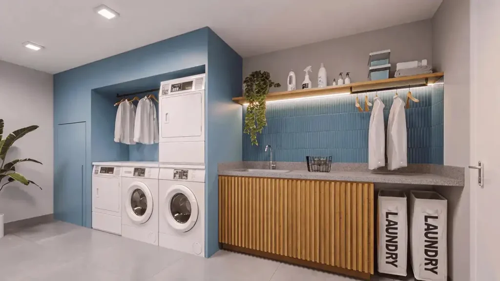 Lançamento Barra Funda: 208 lavanderia Plano&Mais Barra Funda Thomas Edison - Fase 1, 1-2 quartos 26-34m²