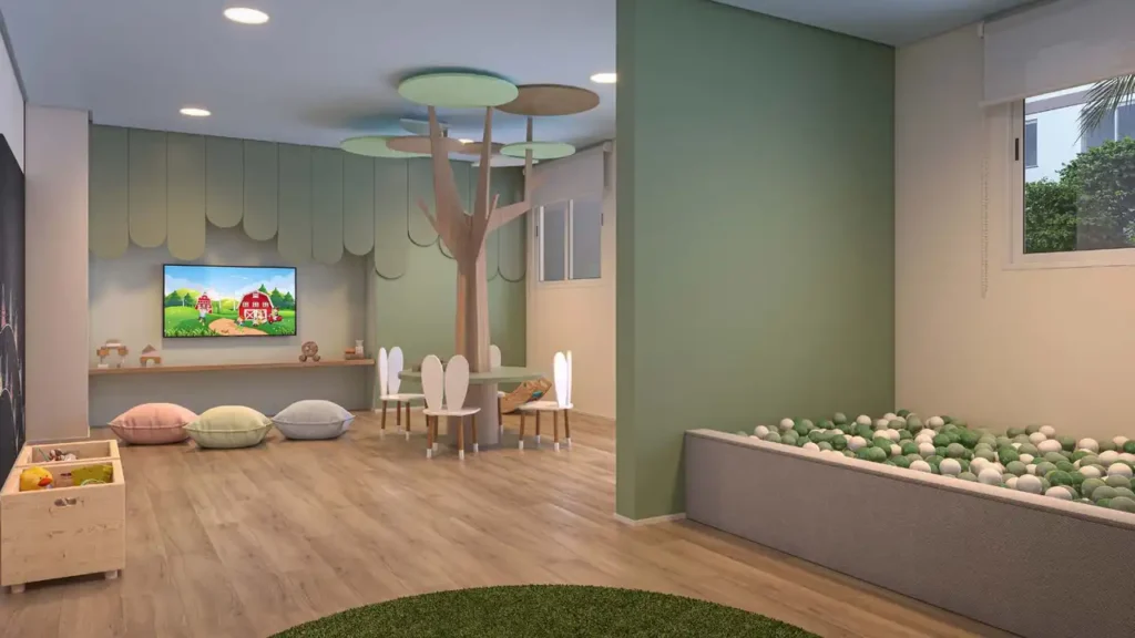 Lançamento Água Branca: 170 brinquedoteca Vibra Vila Romana - Breve Lançamento, 1-2 quartos 23-44m²