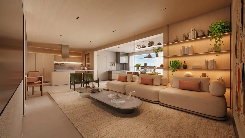 Alameda Mará - Residencial - Breve Lançamento Indianópolis, São Paulo — 051 living, apartamento 2-3 quartos 87-153m²