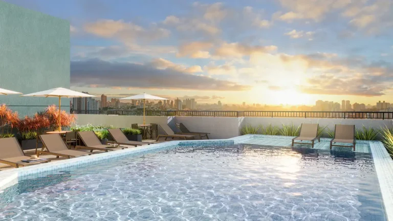 Piscina da cobertura Vinx Marajoara — apartamento 1-2 quartos, Lançamento em Jardim Marajoara