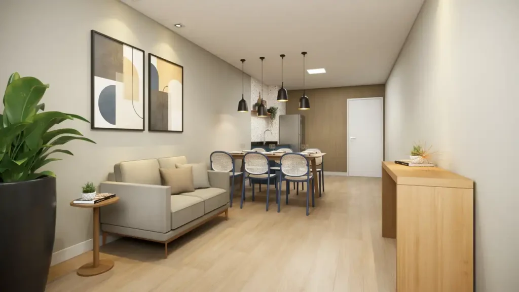 Metrocasa Viva Campo Limpo Parque Rebouças, São Paulo — 051 living, apartamento 1 quartos 24m²