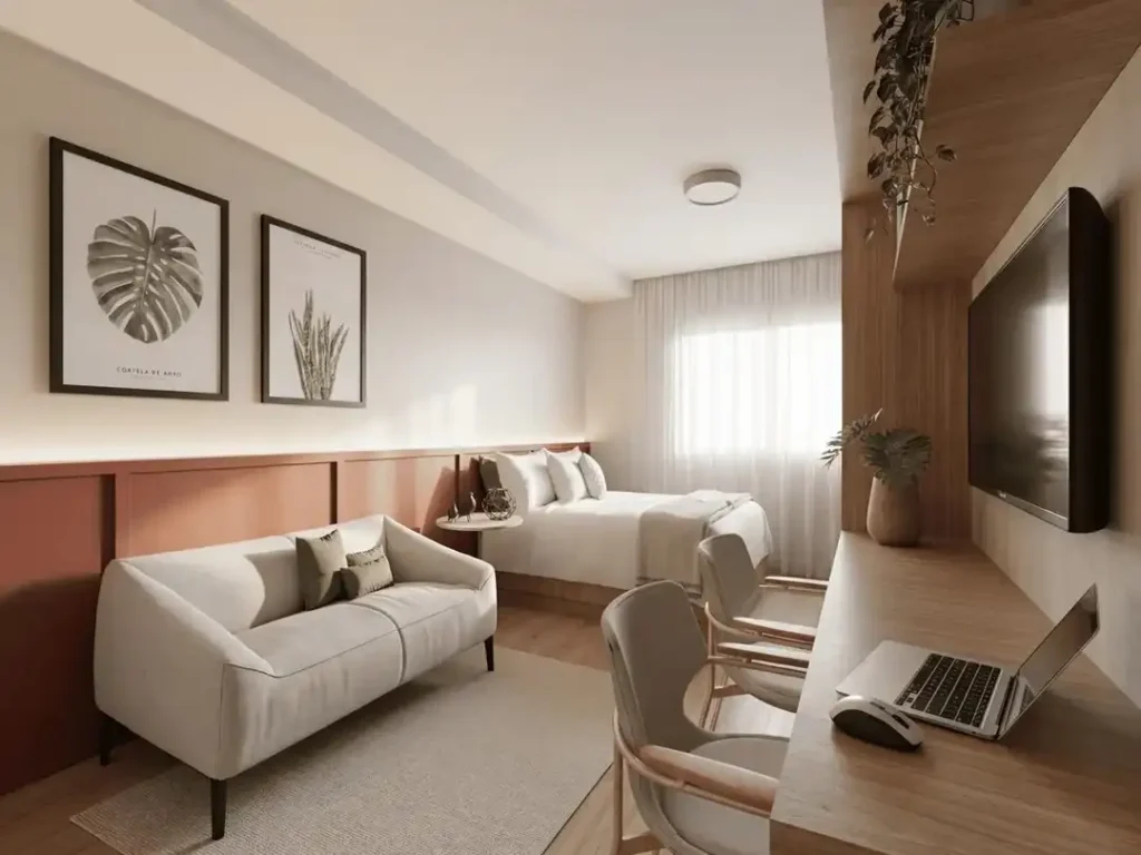 Metrocasa Clube Guarapiranga - Fase 1 Socorro, São Paulo — 051 living, apartamento 1-2 quartos 24-33m²