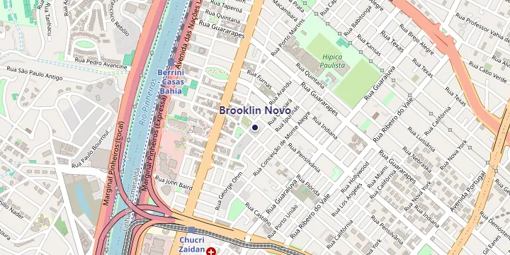 Mapa do bairro Brooklin Novo em São Paulo