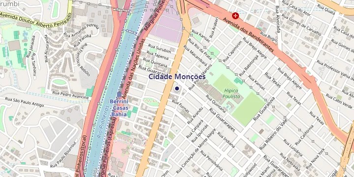 Mapa do bairro Cidade Moncoes em Sao Paulo
