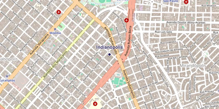 Mapa do bairro Indianopolis em Sao Paulo